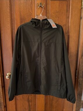 Men's Black Hooded Windbreaker Jacket, Size XL, NWT, Brand is X-S-IVE